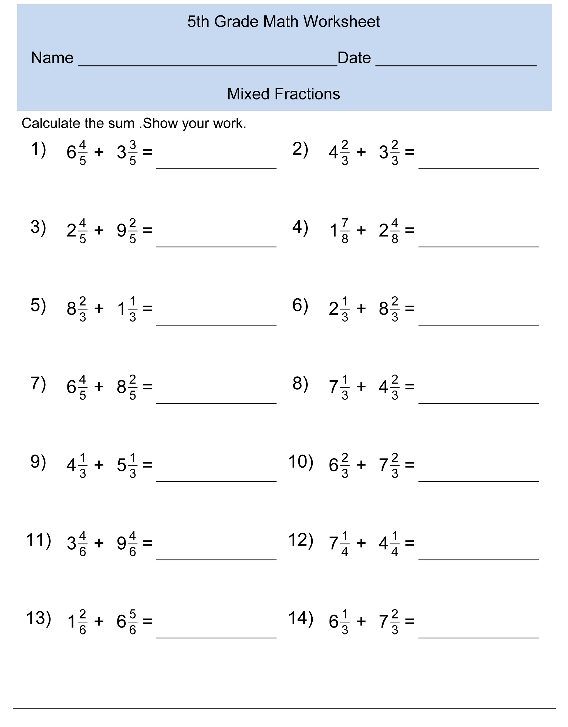 math worksheets fourth grade pdf free